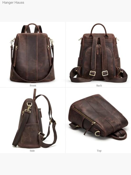 Leather Antitheft Backpack Purse for Women Convertible 3 Ways to Wear main image 5